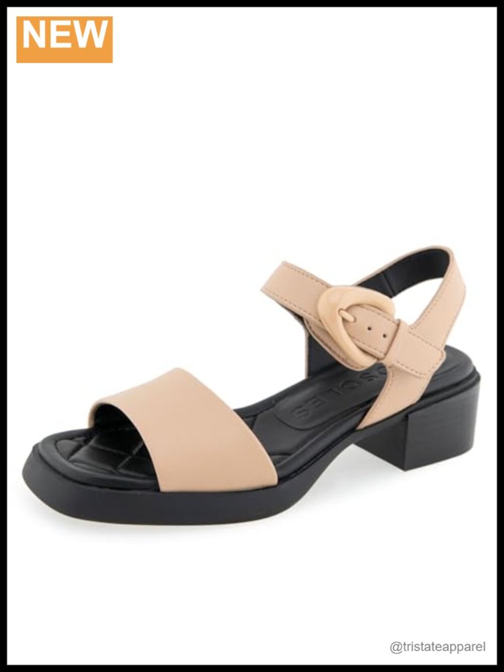 Aerosoles Women's Dorian Faux Leather Heeled Sandals Comfort OrthoLite